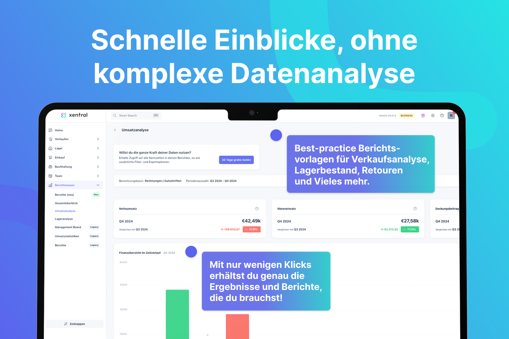 screenshot of Xentral Software